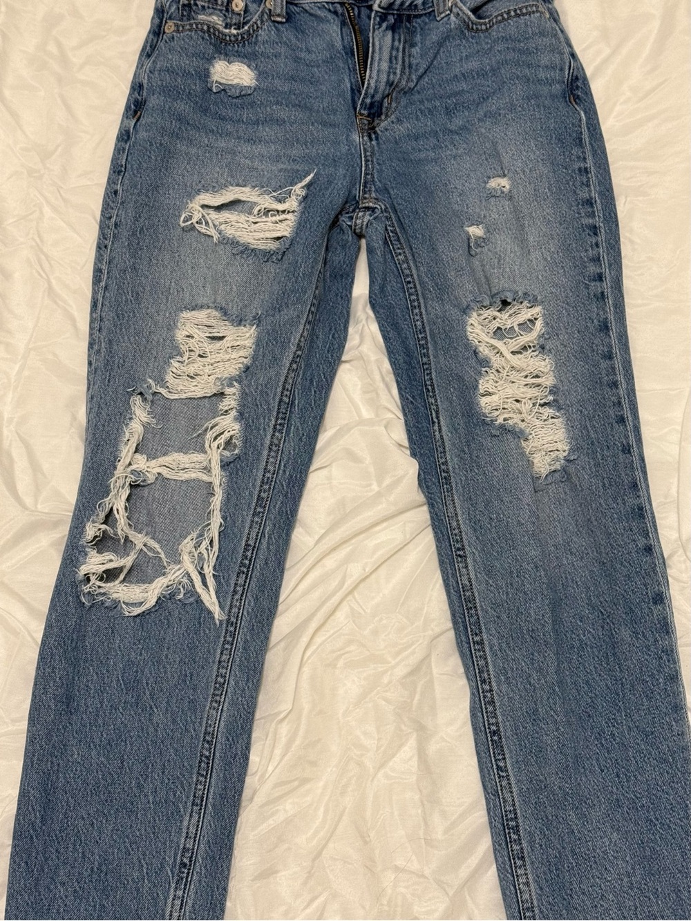 Aeropostale Distressed Blue Boyfriend Jeans